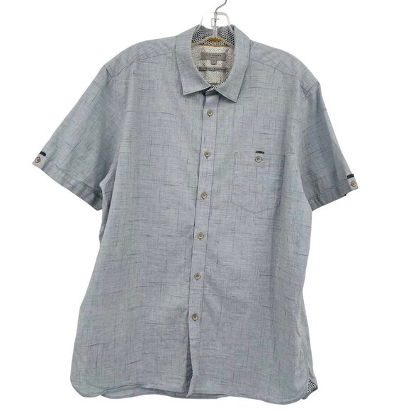 Ted Backer London Men's Cotton‎ Button Down Short Sleeve Shirt Size 6 XL - Picture 1 of 9